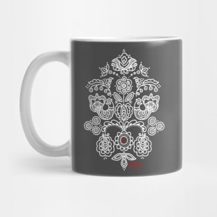 Ukrainian folk traditional embroidery tree. Mug